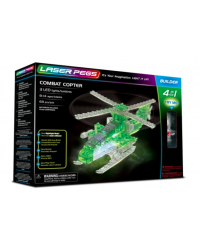 Laser Pegs Combat Copter 4-in-1 Building Set Building Kit